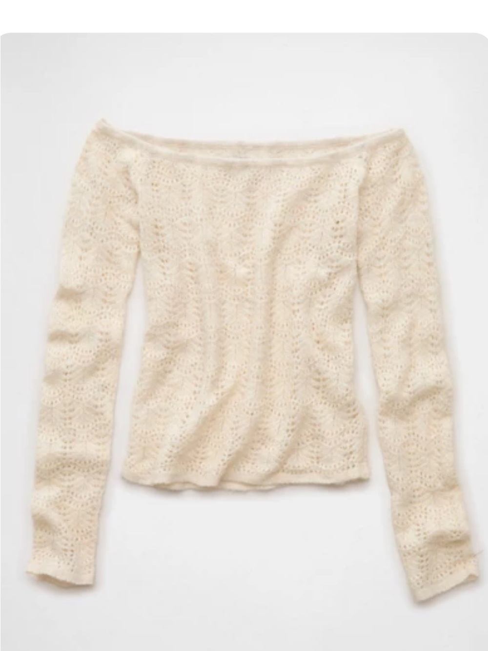 AE Off-The-Shoulder Sweater - Oatmeal